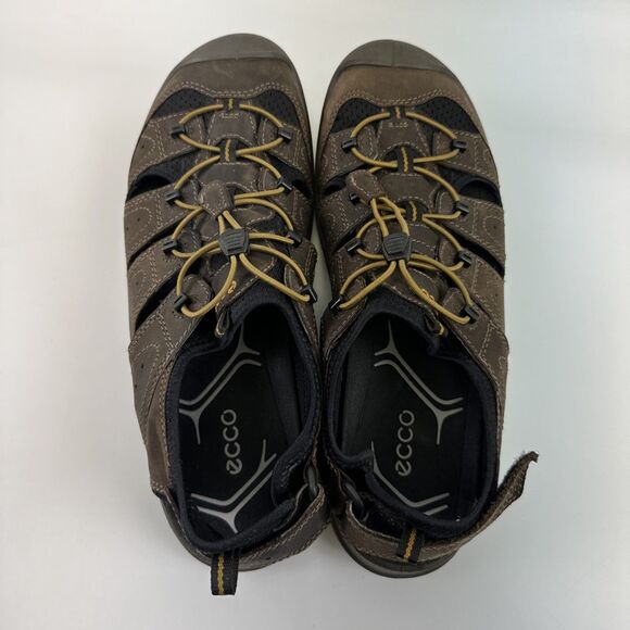 ECCO Biom Delta Offroad Sandal Brown Slip On Bungee Laces Comfort Active Mens 43 main image 5